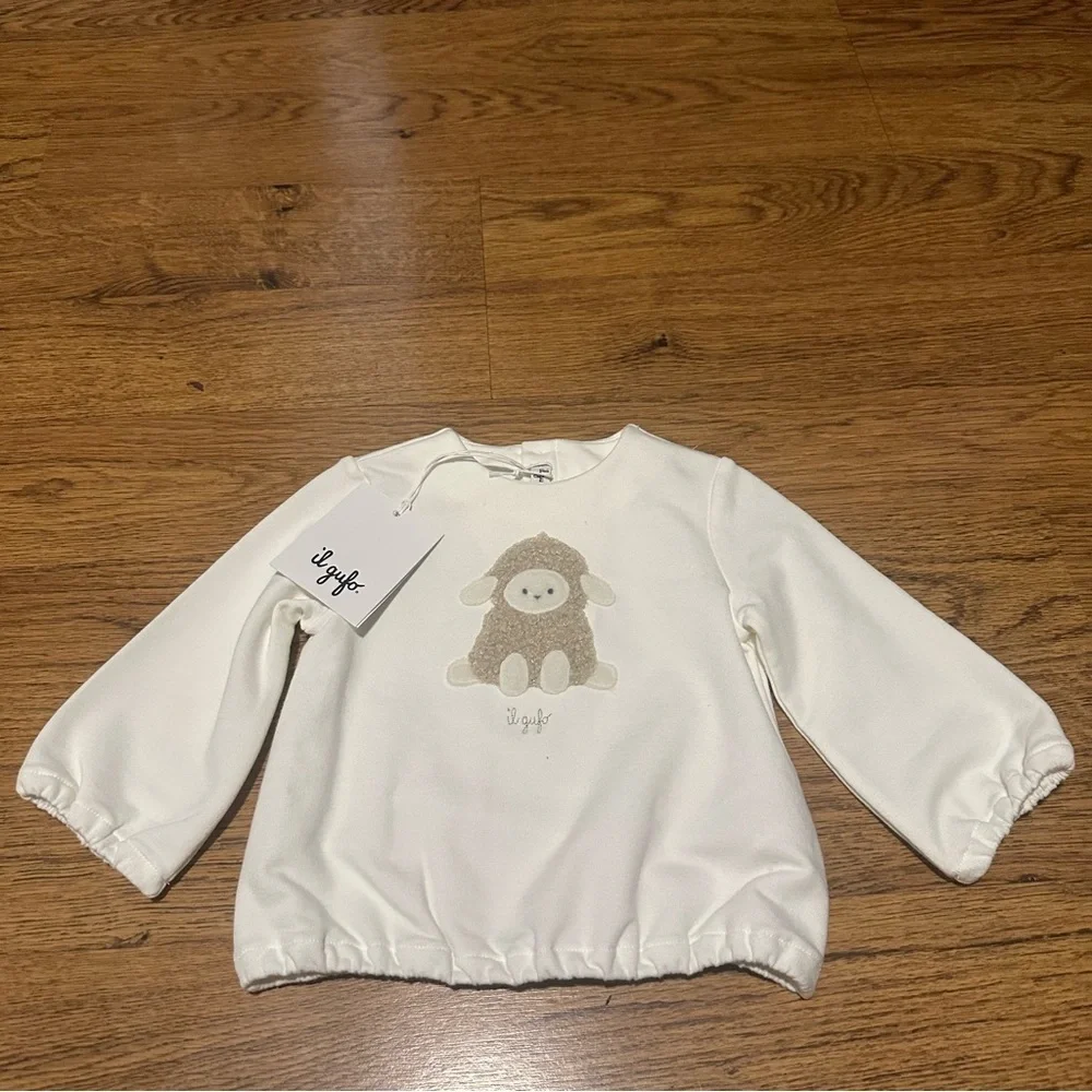 il Gufo Cream Baby lined Shorts & Top set size 9M Baby boy girl NWT